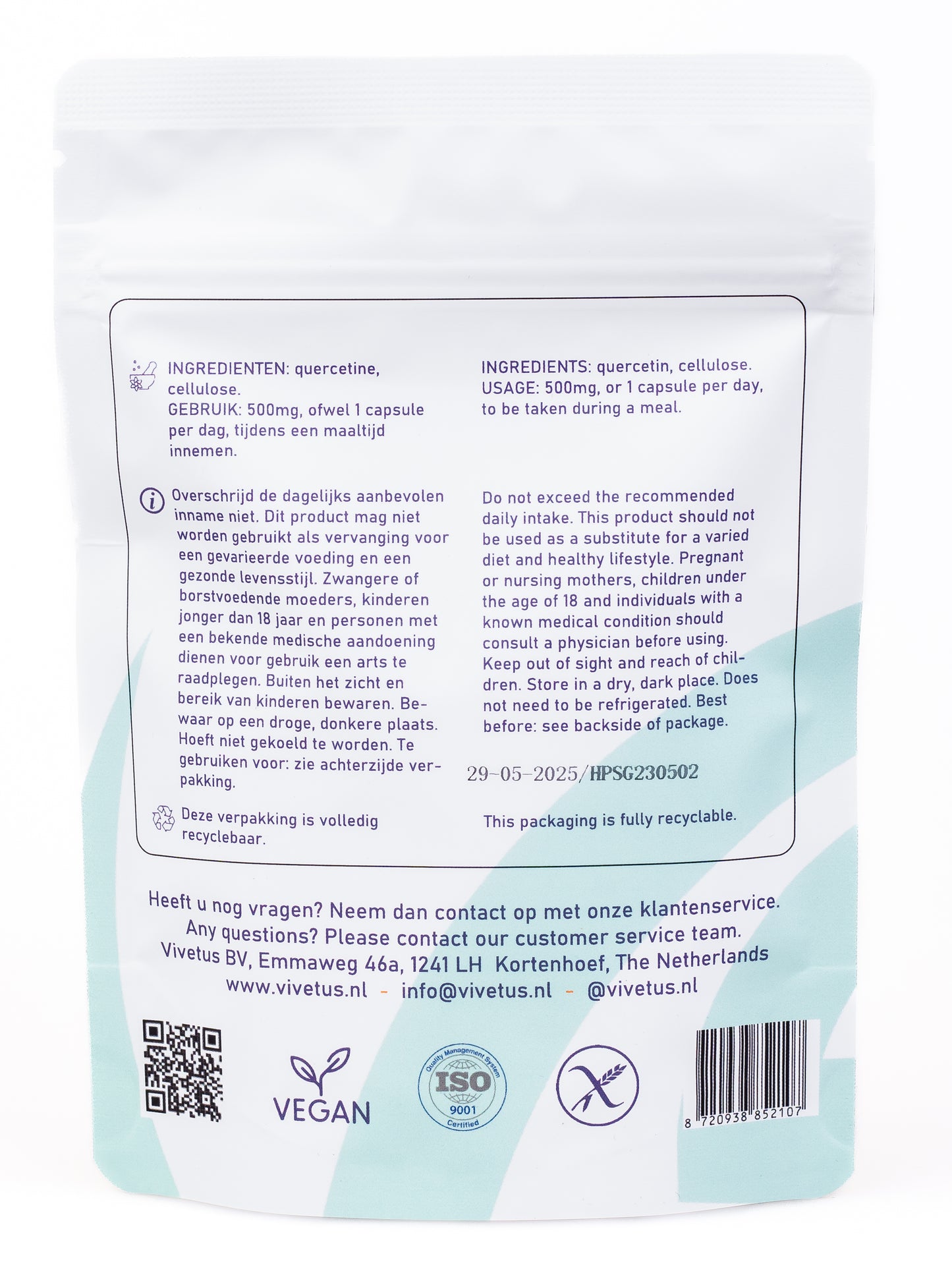 Vivetus® Quercetin - 60 capsules - 500mg