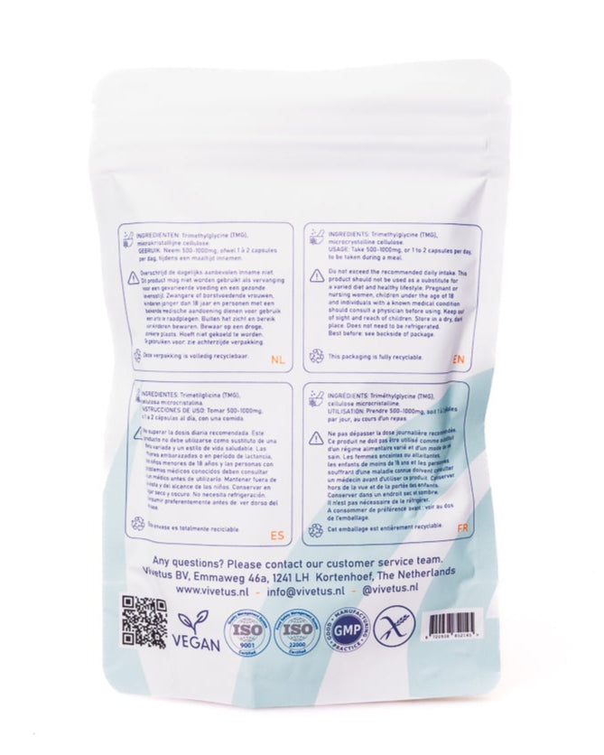 Vivetus® Triméthylglycine (TMG) - 60 gélules - 500 mg