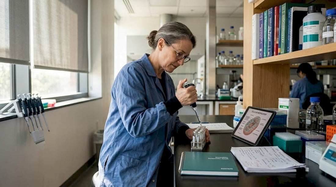 Scientist working on omega-3 cell research