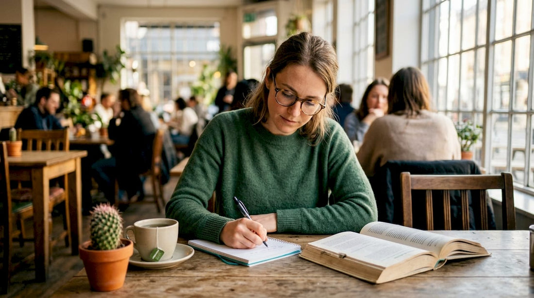 Nutritionist writing notes during consultation