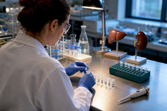 Biochemist preparing a methylation enzyme assay