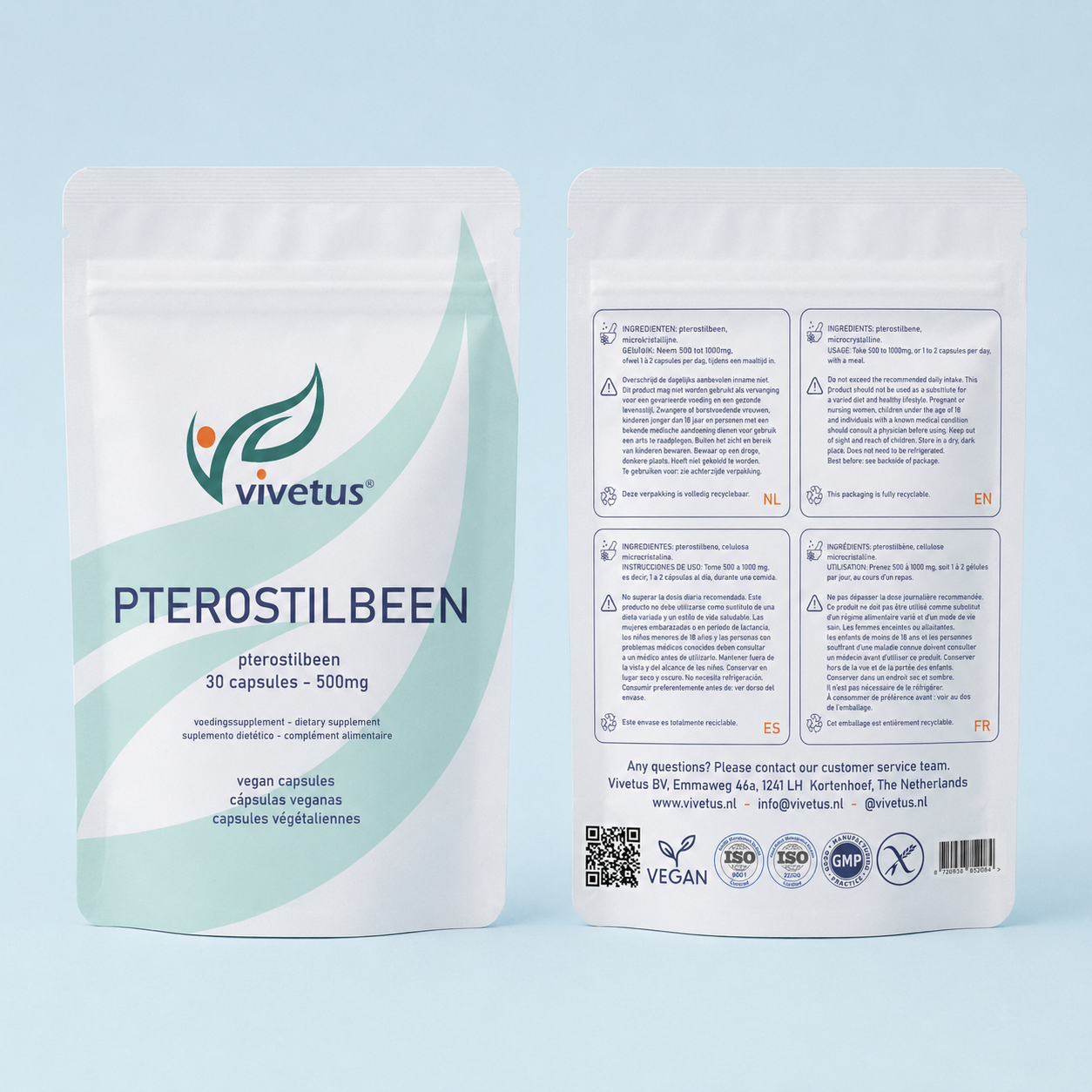 Vivetus® Pterostilbeen - 30 capsules - 500mg