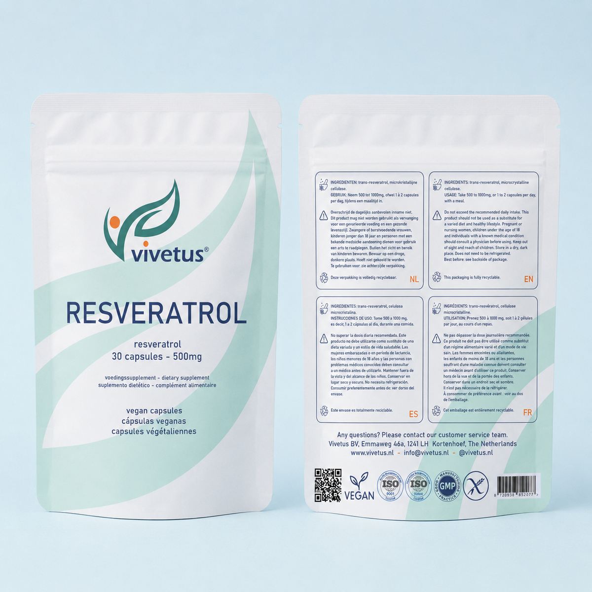 Vivetus® Resveratrol - 30 capsules - 500mg